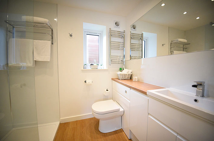 Our Apartment in Portree contains a Shower Room with Shower and Heated Towel Rail